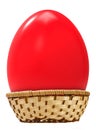 Big easter egg in basket Royalty Free Stock Photo