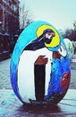 Big Easter egg. Jesus Christ painted Royalty Free Stock Photo