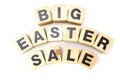 big easter sale alphabet letters on white background Royalty Free Stock Photo