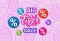 Big Easter Sale Flyer Background Poster Holiday Discounts Banner Design Royalty Free Stock Photo