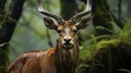 Big eastern bongo antelope. Generative AI