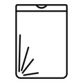 Big eco bag icon outline vector. Ecological pollution