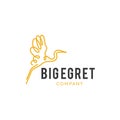 Big Egret Logo Design Template Inspiration