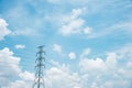 Cloudy above lectric post Royalty Free Stock Photo