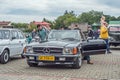Big elegant veteran grand touring sports car Mercedes-Benz SK-Class parked