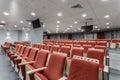 Big empty modern conference hall in luxury hotel. Audience for Speakers at Business convention and Presentation. Photo Royalty Free Stock Photo