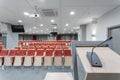 Big empty modern conference hall in luxury hotel. Audience for Speakers at Business convention and Presentation. Photo Royalty Free Stock Photo