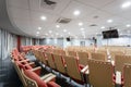 Big empty modern conference hall in luxury hotel. Audience for Speakers at Business convention and Presentation. Photo Royalty Free Stock Photo