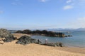 Beautiful beach on Anglesey wales. rock pools and sand