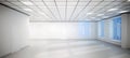 Big empty white room office with three windows Royalty Free Stock Photo