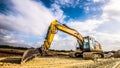 Big excavator in construction site Royalty Free Stock Photo