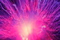 Big explosion. Expanding universe. Fireworks explosion. Abstraction Royalty Free Stock Photo