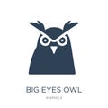 big eyes owl icon in trendy design style. big eyes owl icon isolated on white background. big eyes owl vector icon simple and Royalty Free Stock Photo