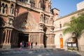 Big family at entrance to Iglesia de los Capuchinos cathedral, also known as Iglesia del Sagrado Corazon de Jesus