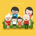 Big Family. Happy family whith grandchildrens. Royalty Free Stock Photo