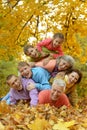 Portrait of a big family having fun Royalty Free Stock Photo