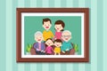 Big family Photo in frame