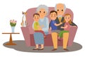 Big Family set Royalty Free Stock Photo