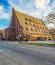 Big famous gothic water mill in Gdansk