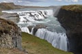 The big Gullfoss Waterfall near Reykjavik at the Golden Circle in Iceland Royalty Free Stock Photo
