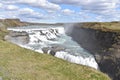 The big Gullfoss Waterfall near Reykjavik at the Golden Circle in Iceland Royalty Free Stock Photo
