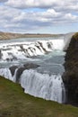 The big Gullfoss Waterfall near Reykjavik at the Golden Circle in Iceland Royalty Free Stock Photo