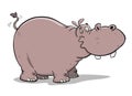 Big fat purple hippo Royalty Free Stock Photo