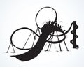 Roller coaster. Vector drawing Royalty Free Stock Photo