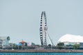 Big ferris wheel in Chicago Downtown Royalty Free Stock Photo