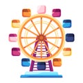 big ferris wheel colorful amusement park festival holiday fun fairground happiness outdoor activity