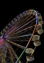 Big ferris wheel with night time, in Essen, Germany