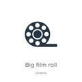 Big film roll icon vector. Trendy flat big film roll icon from cinema collection isolated on white background. Vector illustration Royalty Free Stock Photo