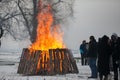 A big fire at the annual meeting of owners offroad Royalty Free Stock Photo