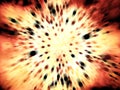 Big fire explosion with lots of black particles Royalty Free Stock Photo