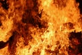 A big fire in the night Royalty Free Stock Photo