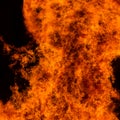 Big fire panorama Royalty Free Stock Photo