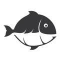 Big fish vector logo Royalty Free Stock Photo