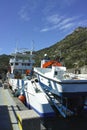 big fishing boat in the harbour of cetara