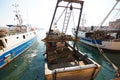 A big fishing boat moored at the harbour Royalty Free Stock Photo