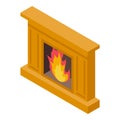 Big flame furnace icon isometric vector. Fire gas Royalty Free Stock Photo