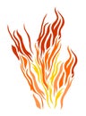 Big flame vector illustration Royalty Free Stock Photo