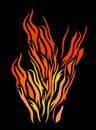 Big flame vector illustration Royalty Free Stock Photo