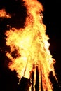 Big flaming bonfire Royalty Free Stock Photo