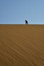 A photgrapher on a dune Royalty Free Stock Photo
