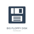 big floppy disk icon in trendy design style. big floppy disk icon isolated on white background. big floppy disk vector icon simple Royalty Free Stock Photo