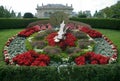 Big floral clock in the entrance of the city of Vienna.