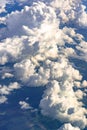 Big and fluffy clouds, top view