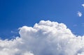 A big and fluffy cumulonimbus cloud in the blue sky