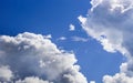 A big and fluffy cumulonimbus cloud in the blue sky Royalty Free Stock Photo