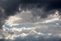 A big and fluffy cumulonimbus cloud in the blue sky Royalty Free Stock Photo